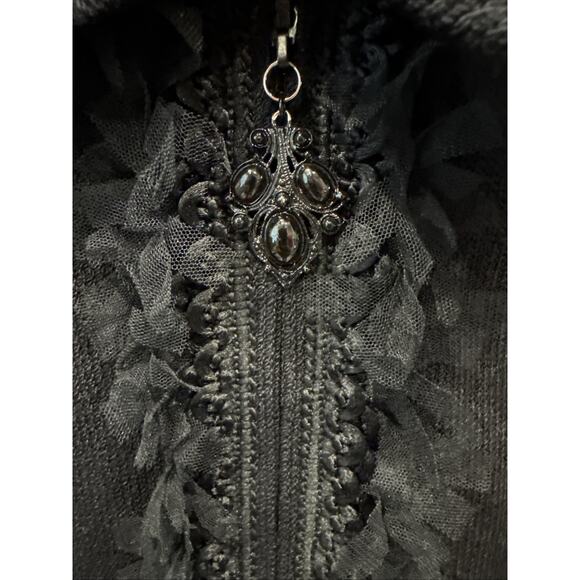 St. John Collection Santana Knit Tulle Corded Zip Jacket Size 10 Classic USA - Picture 5 of 8